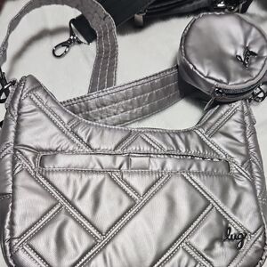 Lug Metallic Quilted Crossbody Bag